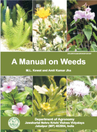 Image of A MANUAL ON WEEDS